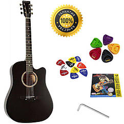 Гітара акустична Trembita Leotone L-03 BK (струна, скарбничка, медіатор)