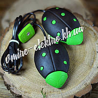 Сушарка для взуття Сонечко чорна з зеленими точками