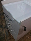 Тумба косметологічна професійна із захисним склом на стільниці А176, фото 4