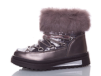 Зимние ботинки для девочки с натуральным мехом