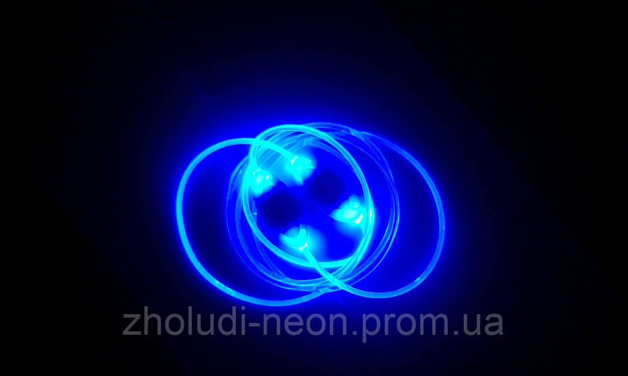 Светящиеся led шнурки синие 3-го поколения. - фото 1 - id-p64362583