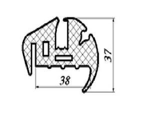 Ущільнювач скла задньої рамки на УК кабіну трактора МТЗ 80-6700023 або А37.08.043-05 L=3870 мм
