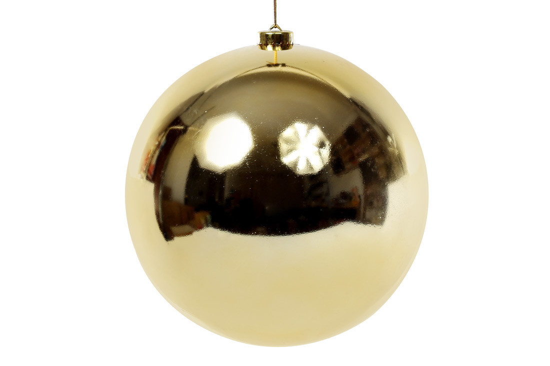 Ялинковий шар 15 см, колір: золото глянець