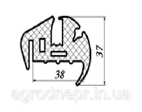 Ущільнювач скла дверей нижнього на КК кабіну трактора МТЗ 80-6700023-03 або А37.08.043-03 L=1560 мм