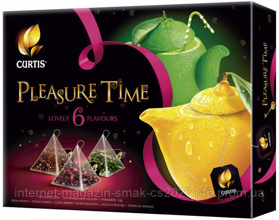Набір пакетованого чаю Curtis Assorti Tea Collection Pleasure Time 6 видів з 5 пірамідок, фото 2