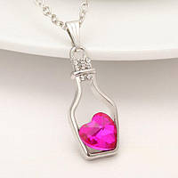 Жіноча підвіска Сердечко в пляшці