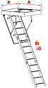 Сходи горищні OMAN Termo S 110х60 дерев'яні трисекційні Н280, фото 4