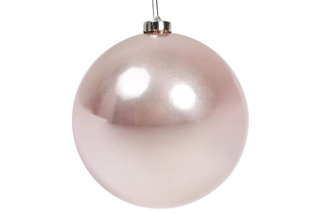 Ялинковий шар 15 см, колір: рожевий
