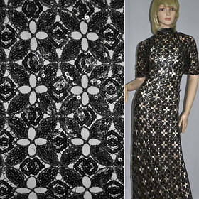 Мереживне полотно з паєтками