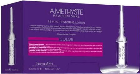 Лосьйон для захисту яскравості кольору волосся Farmavita Amethyste Color Re-Vital Restoring Lotion 10х10 мл, фото 1