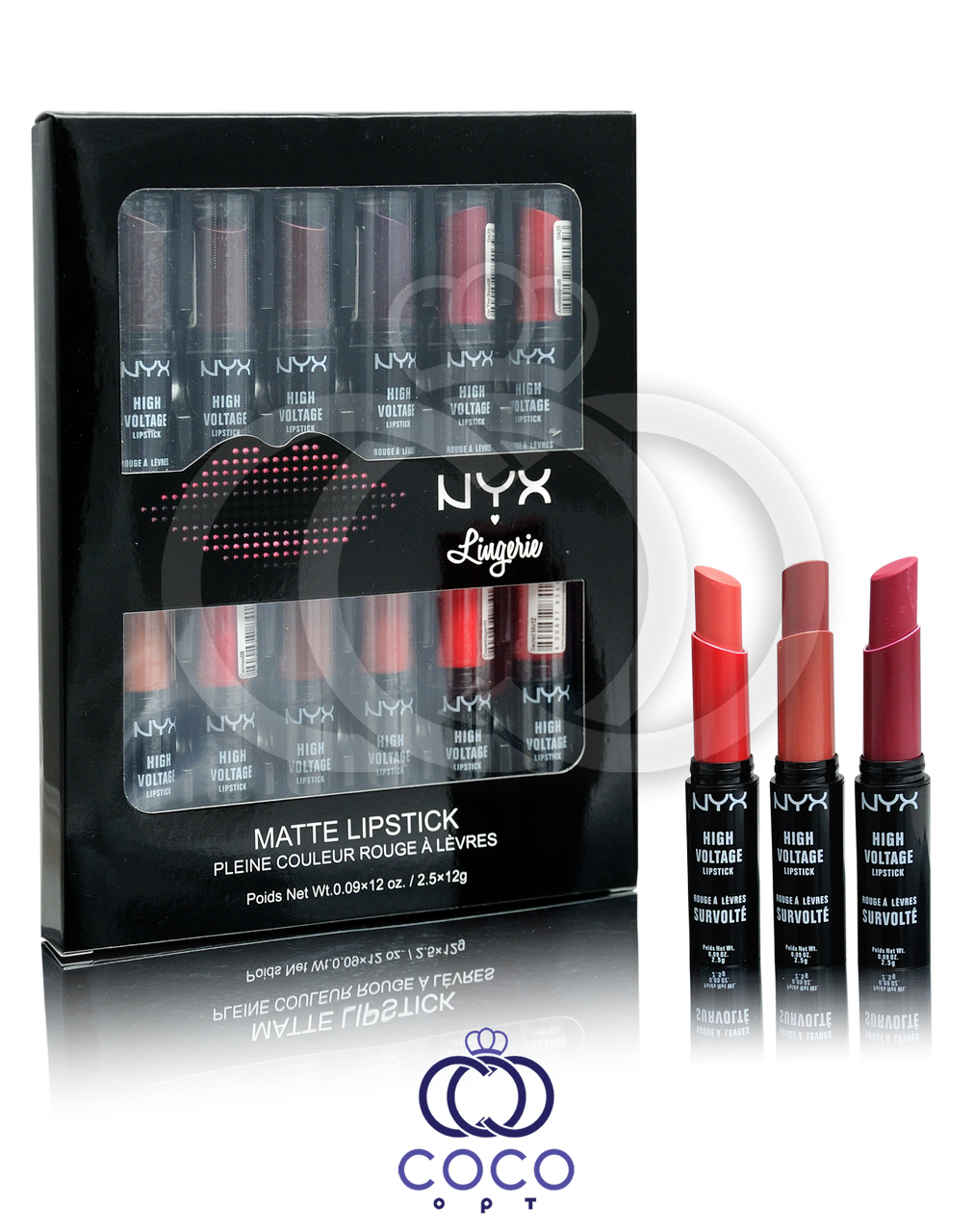 Набір помад для губ NYX Professional Makeup High Voltage Lipstick