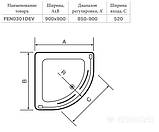 Душова кабіна Devit Nymfa FEN311DEV 90х90см+піддон 40 см, фото 2