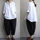 Костюм лляні штани та подовжена рубаха, бохостиль, casual style, фото 4