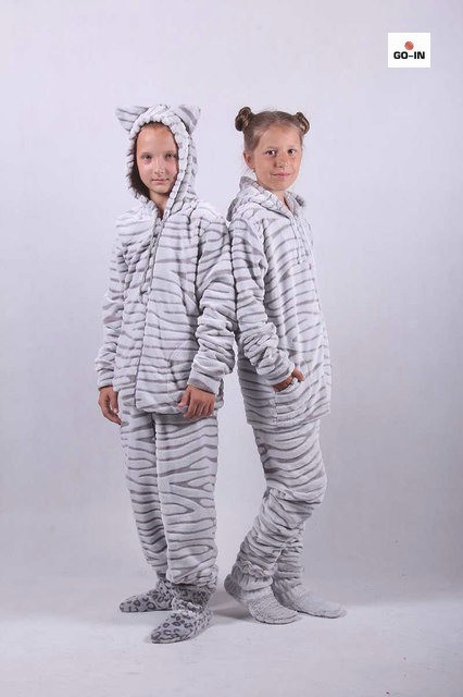 Дитячий махровий костюм із вушками домашній р. 36-42