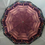 Зонт жіночий напівавтомат з містами на 10 спиць від фірми "Mario" MR145/ Парасольку "антиветер", фото 8