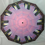 Зонт жіночий напівавтомат з містами на 10 спиць від фірми "Mario" MR145/ Парасольку "антиветер", фото 6