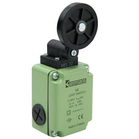 Вимикач кінцевий з гумовим валиком d=50mm (1НО+1НЗ), фото 1