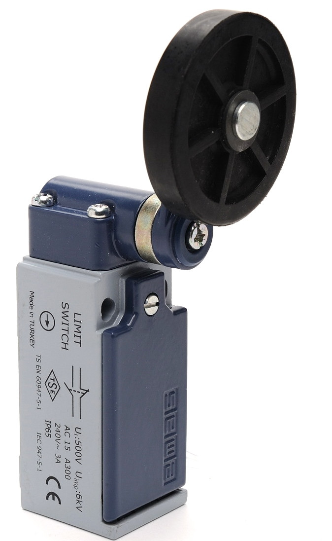 Вимикач кінцевий з гумовим валиком d=50mm (1НО+1НЗ), фото 1