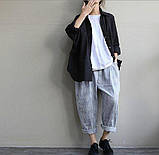 Костюм лляні штани та подовжена рубаха, бохостиль, casual style, фото 6
