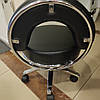 Стілець для майстра педикюру зі спинкою колір чорний, фото 3