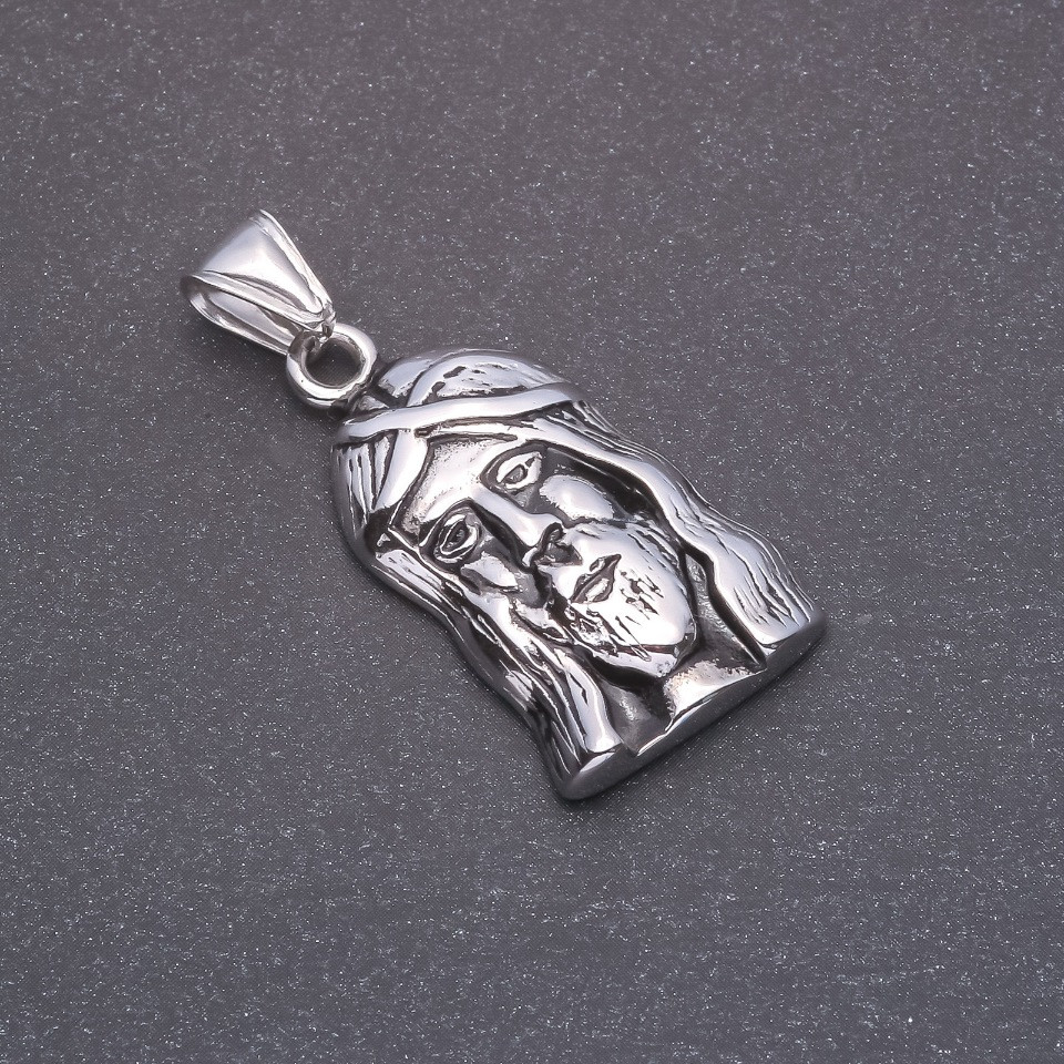 Кулон Лик сірий метал 20х37х45мм, фото 1