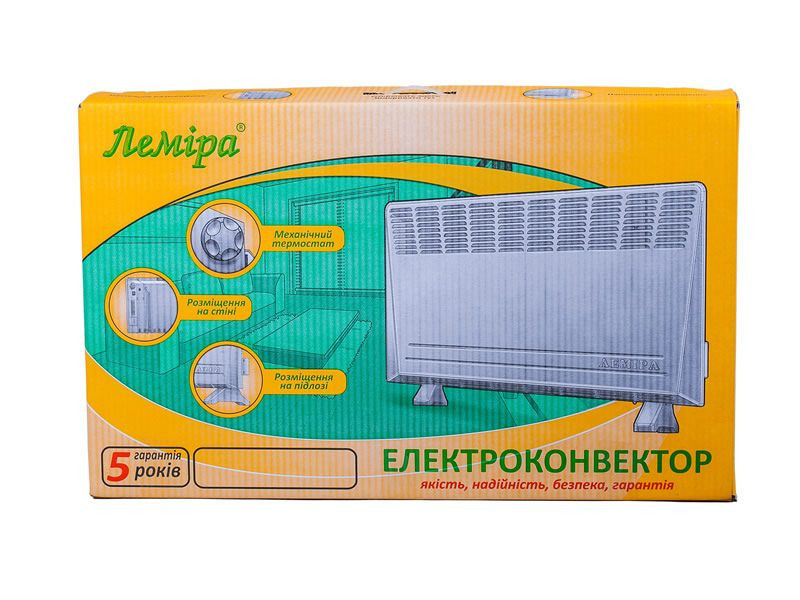 Конвектор отопления электрический Лемира ЭВУА-1,5/220 влагозащищенный (настенный, напольный) - фото 6 - id-p777664219