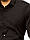 Чорна чоловіча сорочка LC Waiki / ЛС Вайкики на чорних гудзиках з довгими рукавами, фото 4