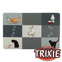Trixie (Тріксі) Килимок "Patchwork" під миски для котів 44*28см сірий