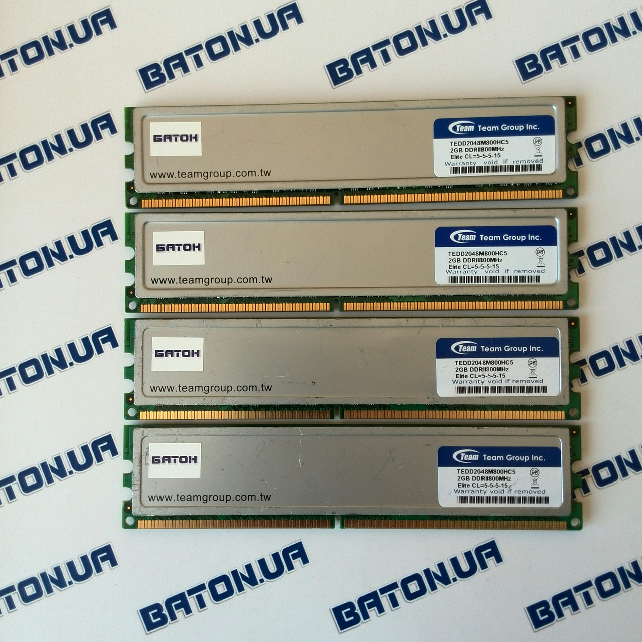 Ігрова оперативна пам'ять Team Elite DDR2 8Gb 800MHz PC2 6400U CL5 (TEDD2048M800HC5) БВ