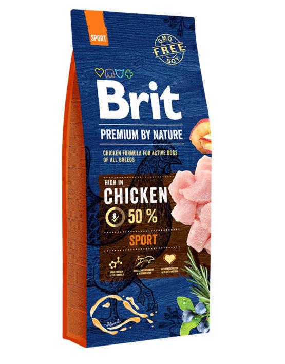 Brit (Брит) Premium Sport сухий корм для собак з підвищеними фізичними навантаженнями, 15 кг
