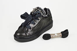 Кросівки на хутрі Alpino 860 37 Темна-платина шкіра