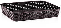 Кошик ротанг великий 36х26х6 см Irak Plastik SP-210
