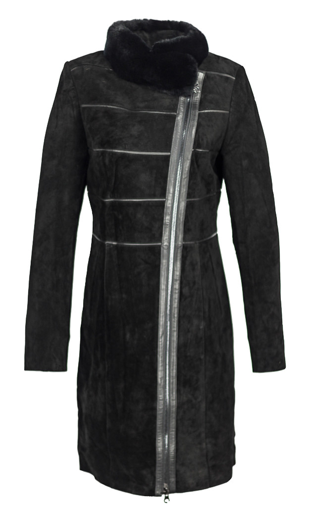 Жіночий френч із натуральної замшевої шкіри, фото 1