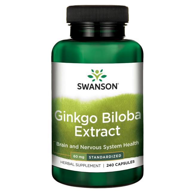 Уцінка! Екстракт гінкго білоба 24% 60 мг 240 капсул / Ginkgo Biloba Extract 24% Swanson USA