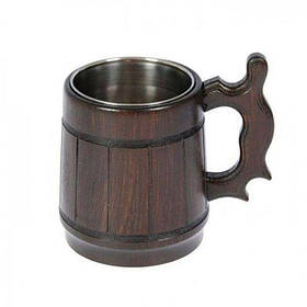 Пивний бокал темний з дерева
