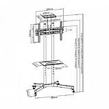 Стійка під телевізор підлогова ITECH T1028B, фото 2