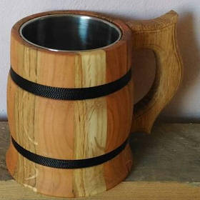 Пивний бокал з дерева 0,3 л.