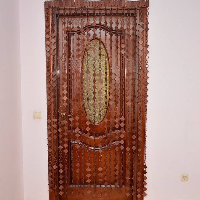 Штори дерев'яні "Ромби+Кільця", темні, фото 1