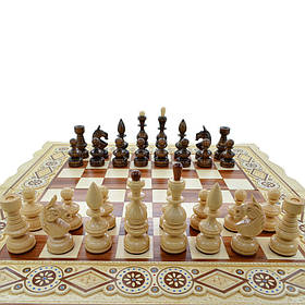 Дерев'яні, різні шахові фігури "Класичні" No2. Ручна робота