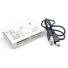 Картридер USB 2.0 All in 1 з індикатором (висока якість)