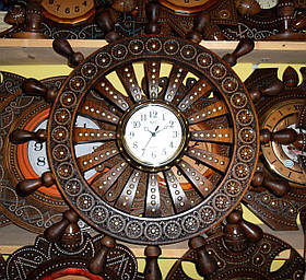 Дерев'яний годинник ручної роботи 50 см