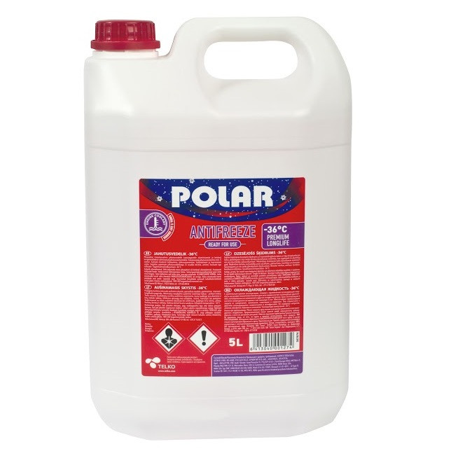 Антифриз червоний (-36°C) POLAR Premium Longlife G12 5 літрів