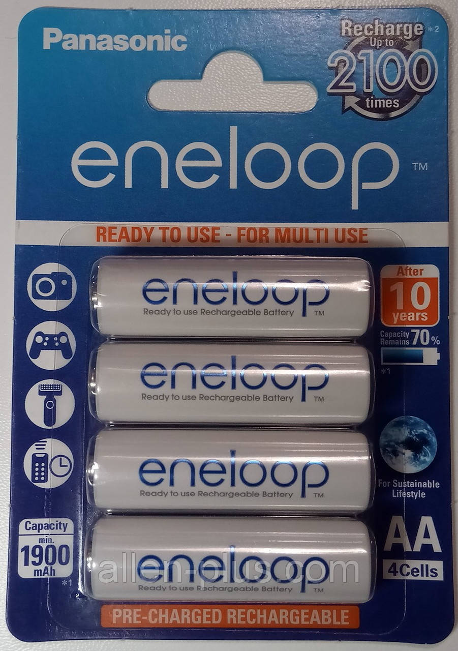 Комплект акумуляторів ( блістер 4 шт) Panasonic eneloop AA 1,2V (min 1900 mAh) Ni-MH BK-3MCCE/4BE