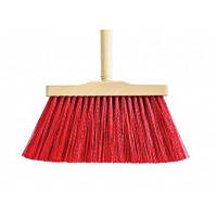 Мітла пластикова с дерев'янною ручкой Леміра