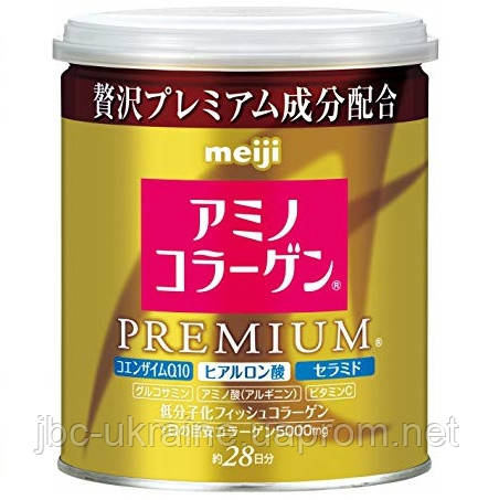 MEIJI Amino Collagen Premium, Колаген, гіалуронова кислота, коензим Q10, 200гр (на 28 днів)