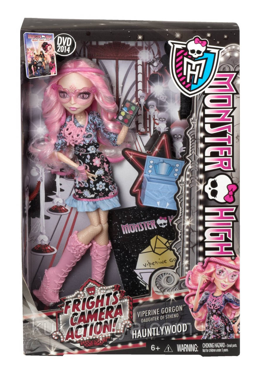 Кукла Monster High Frights Вайперин Горгон Камера, мотор - Camera, Action! Viperine Gorgon (BDD85) - фото 4 - id-p64396154