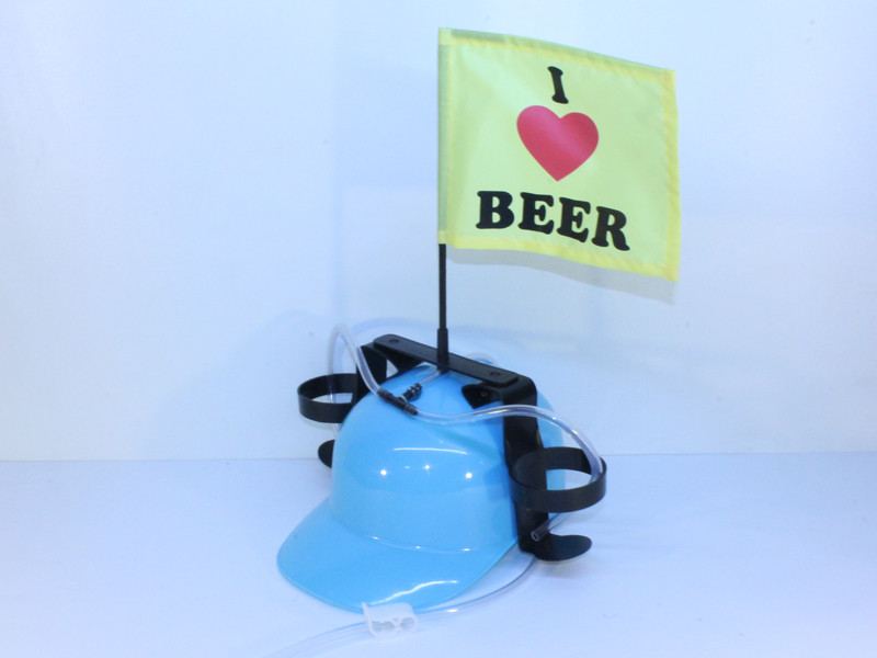 Пивной шлем «Миротворец» голубая каска с флагом «I Love Beer» от ...