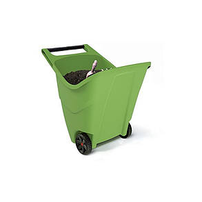 Садовий пластиковий візок PROSPERPLAST LOAD & GO II, 85 л - оливковий, фото 4