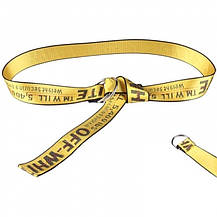 Ремінь на Пояс Off-White Belt Офф Вайт 150 см Жовтий, фото 5