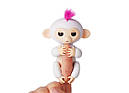 Ручна мавпочка на бат. Happy Monkey інтерактивна (білий), фото 4